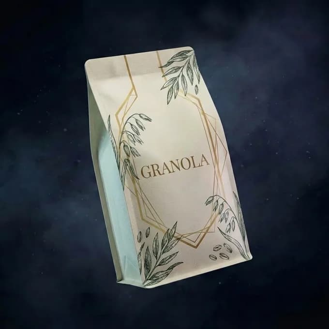 MyPlast Flat Bottom Granola Packaging - Organic Food Pouch