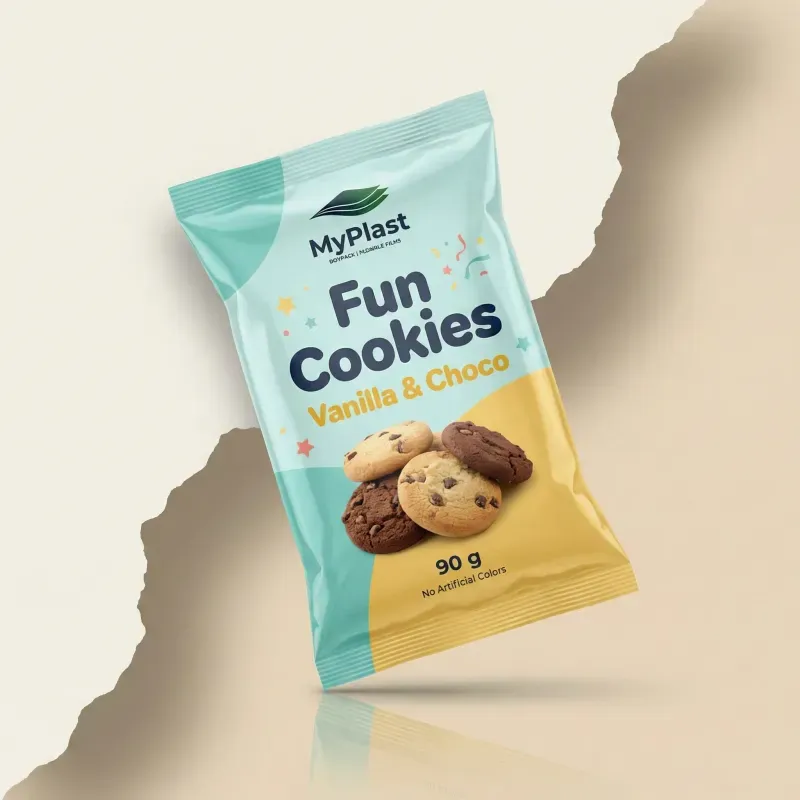 Biscuits flexible packaging example - MyPlast
