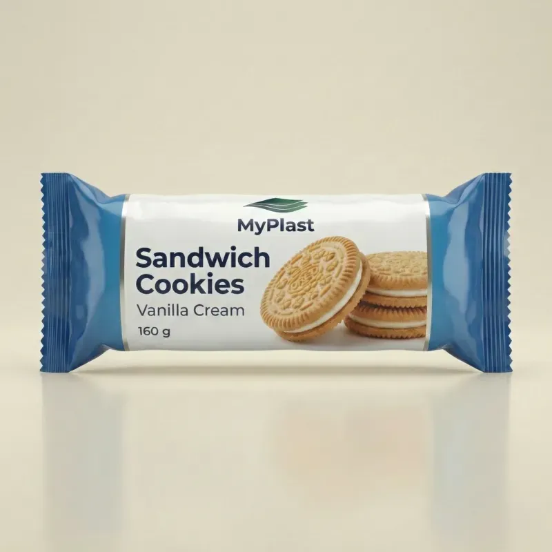 Biscuits flexible packaging example - MyPlast